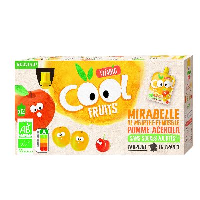 Cool Fruits Mirabelle Pomme Acerola 12x90g